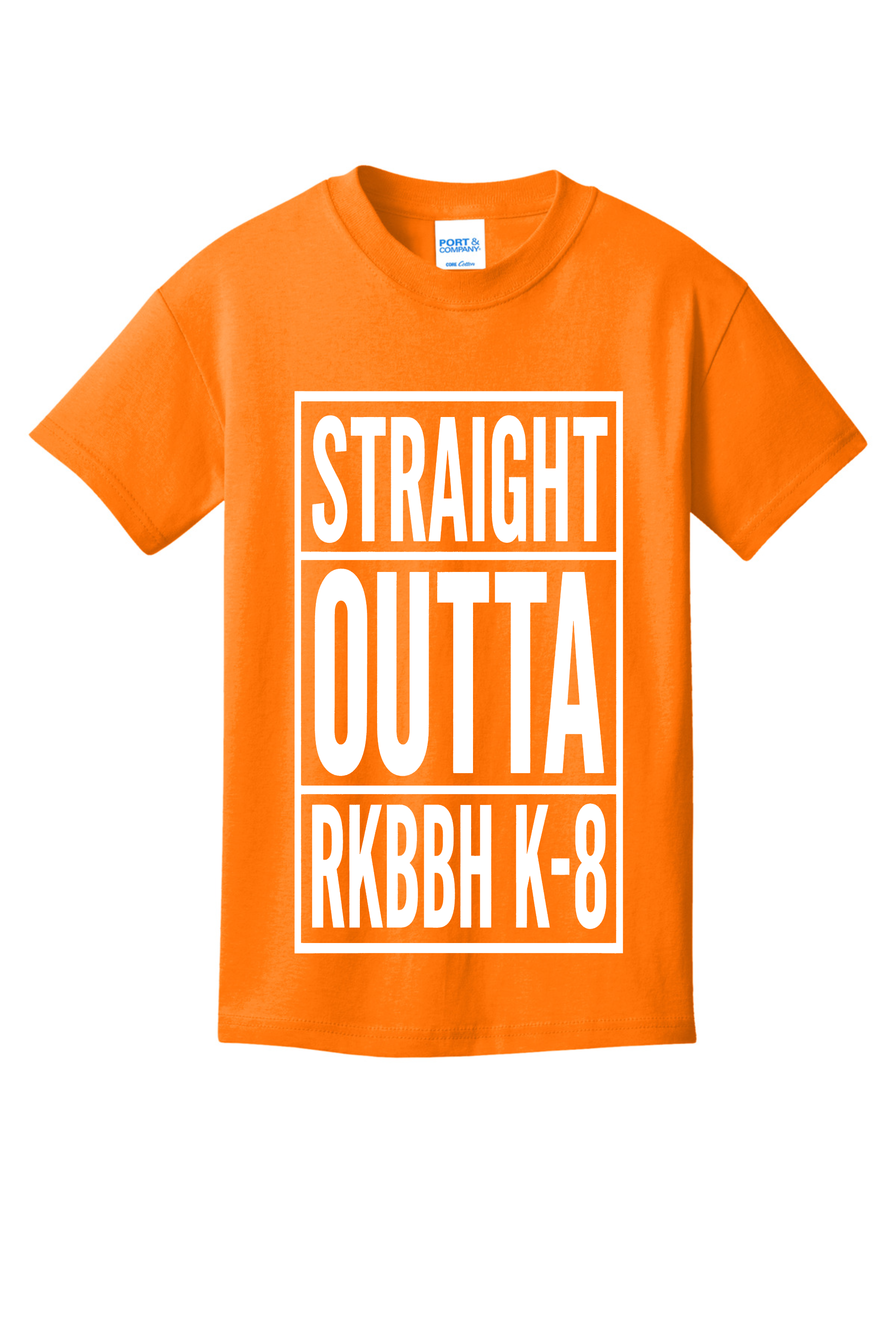 Ruth K. Broad Bay Harbor - STRAIGHT OUTTA RKBBH K-8 - Youth Core Cotton Tee